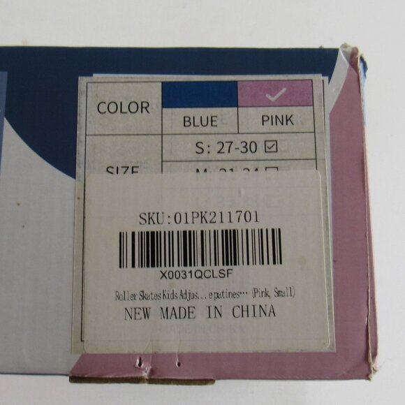 Nattork Sports Black and Pink Roller Skates for Kids Girls 4 Adjustable Sizes - Picture 11 of 14